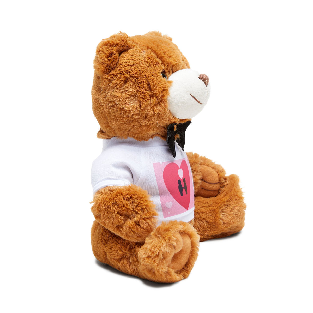 Valentine Heart Teddy Bear Plush with Custom T‑Shirt