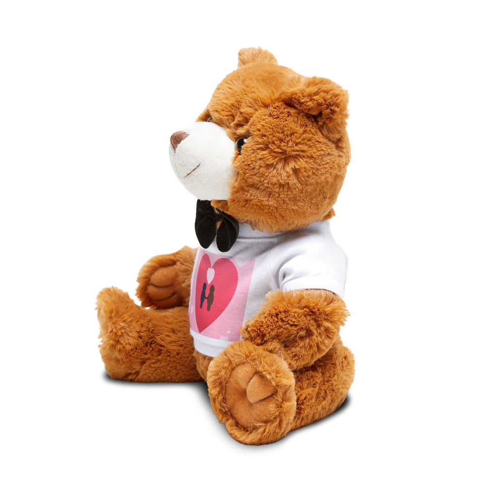Valentine Heart Teddy Bear Plush with Custom T‑Shirt