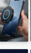 Niyara MagSafe magnetic car phone holder usage image